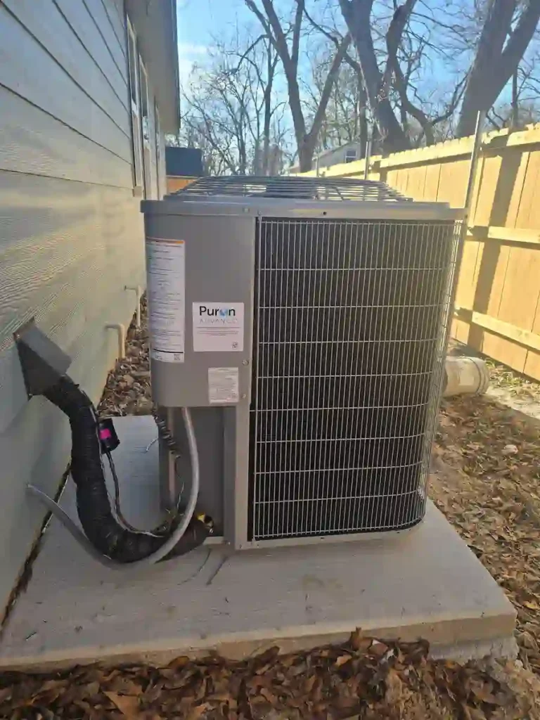 Installing the indoor air handler component of a versatile heat pump system for year-round comfort.