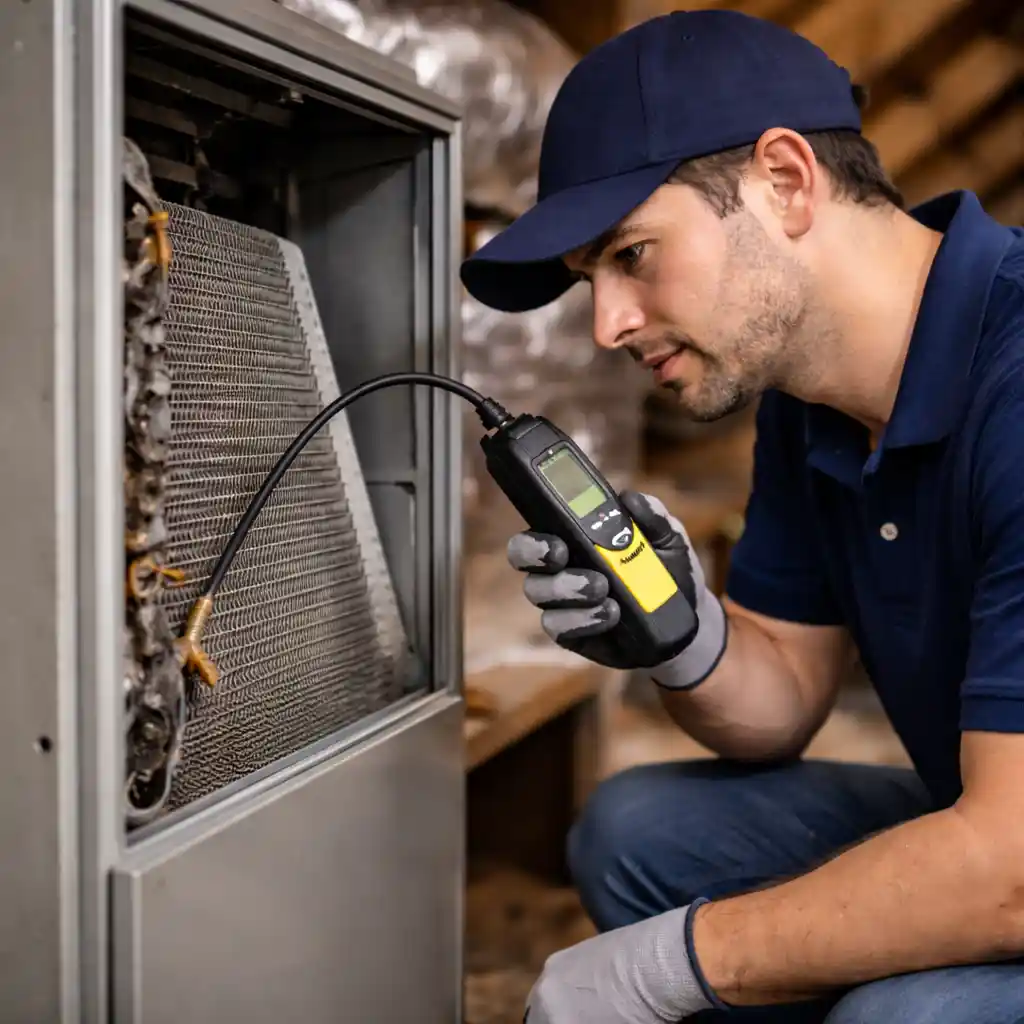 Evaporator coil cleaning as part of AC repair in a San Antonio home