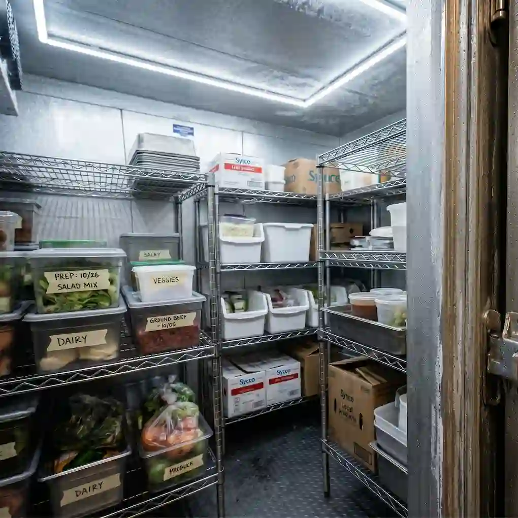 Walk-in cooler installation by commercial refrigeration experts in San Antonio, Texas.